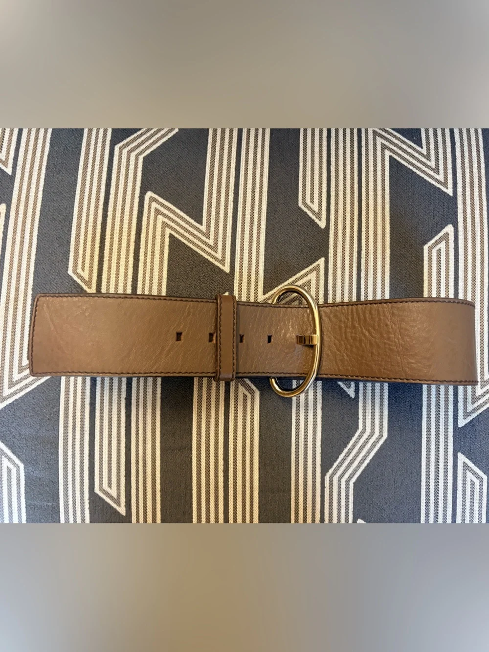 Banana Republic Taupe Brown Leather Belt Size S Made in Italy